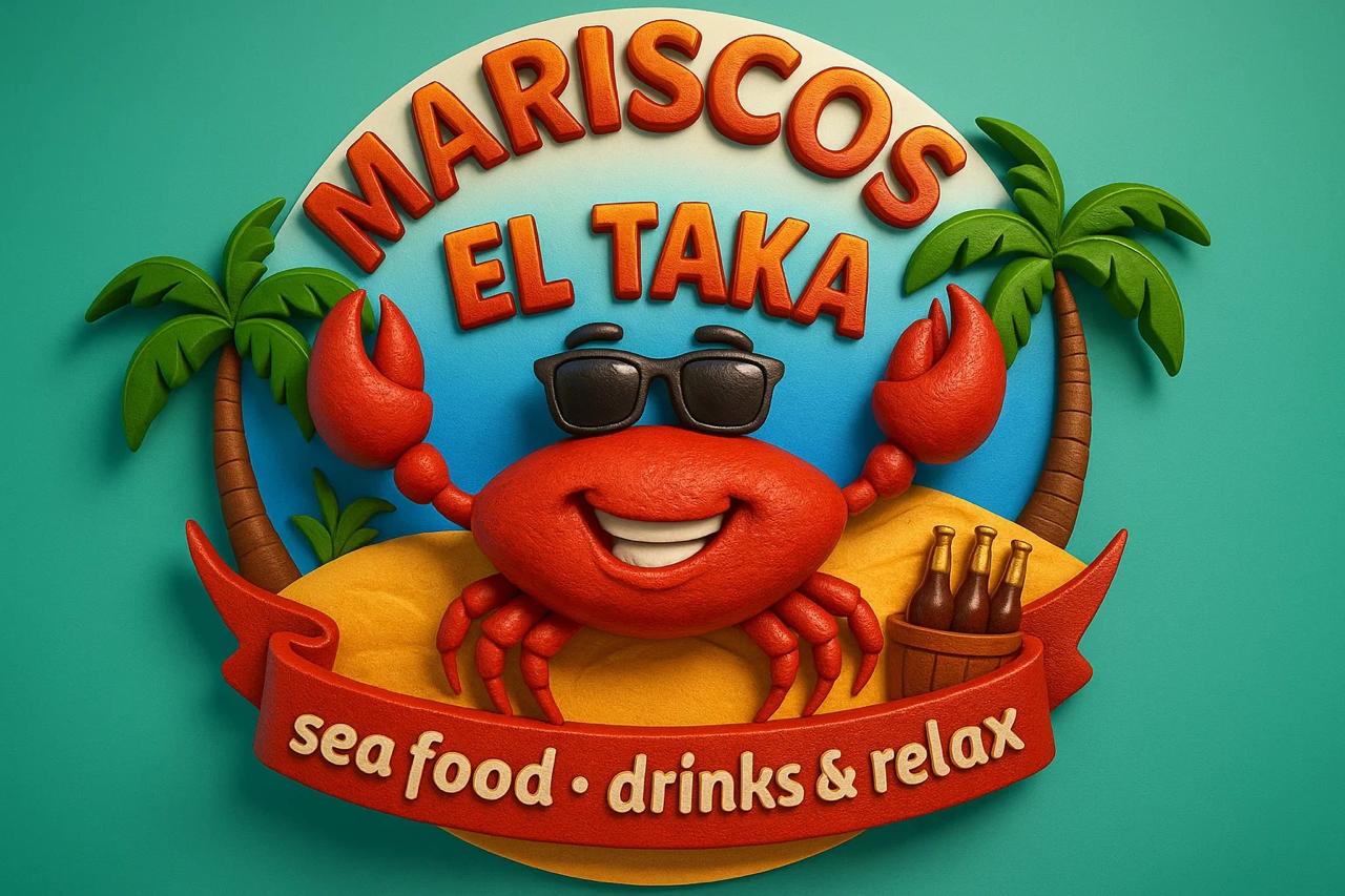 Logotipo Oficial de Mariscos El Taka - Sea Food, Drinks y Relax